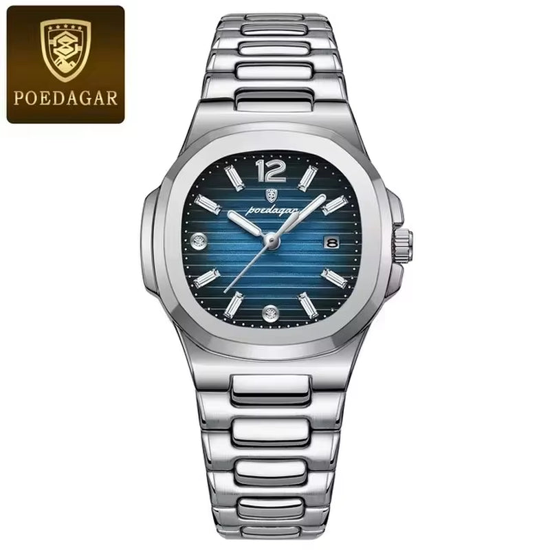 POEDAGAR 708 Japan Quartz Watches Luminous 30M Waterproof Luxury Watch Woman Fashion Ladies Date Womens Clock Female Clock Reloj