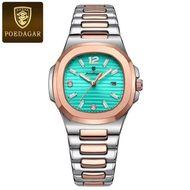 POEDAGAR 708 Japan Quartz Watches Luminous 30M Waterproof Luxury Watch Woman Fashion Ladies Date Womens Clock Female Clock Reloj