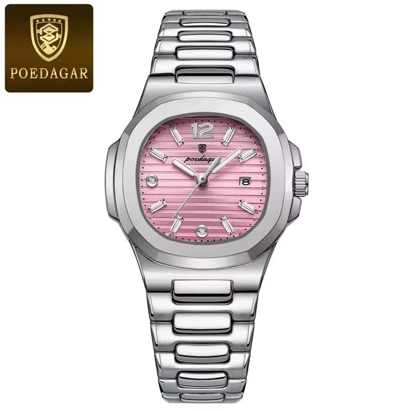 POEDAGAR 708 Japan Quartz Watches Luminous 30M Waterproof Luxury Watch Woman Fashion Ladies Date Womens Clock Female Clock Reloj